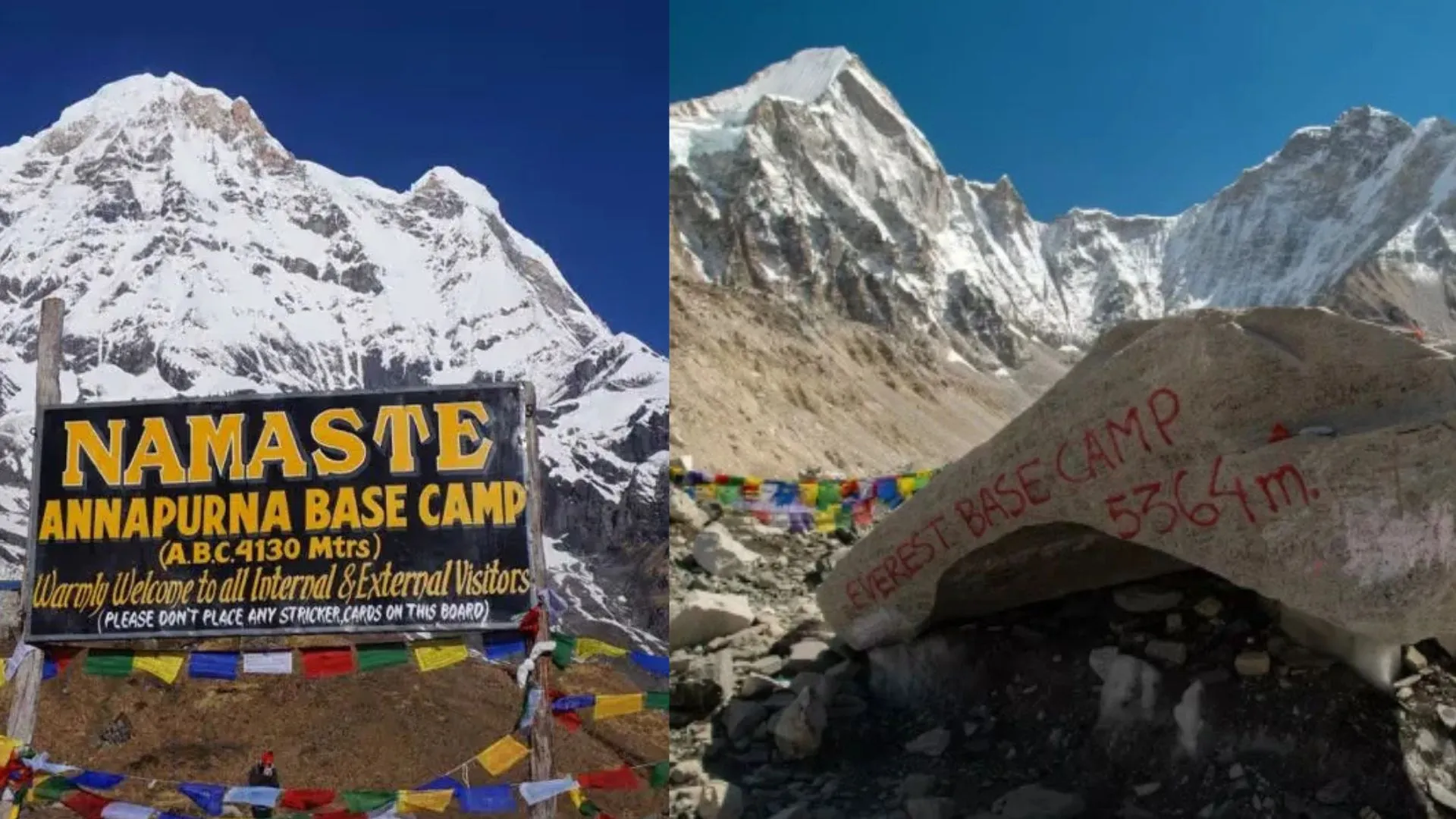 Comparison of Everest and Annapurna mountain ranges