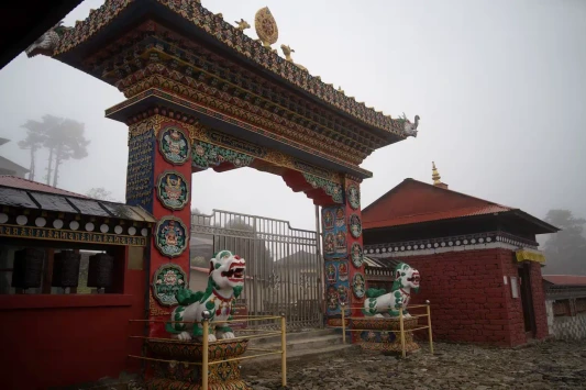 Tengboche Monastery with Ama Dablam mountain