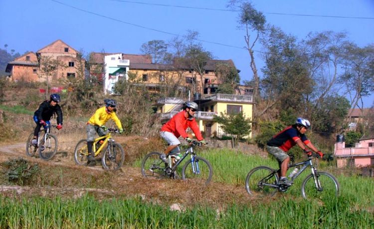 Biking to Kakani & Budhanilkantha